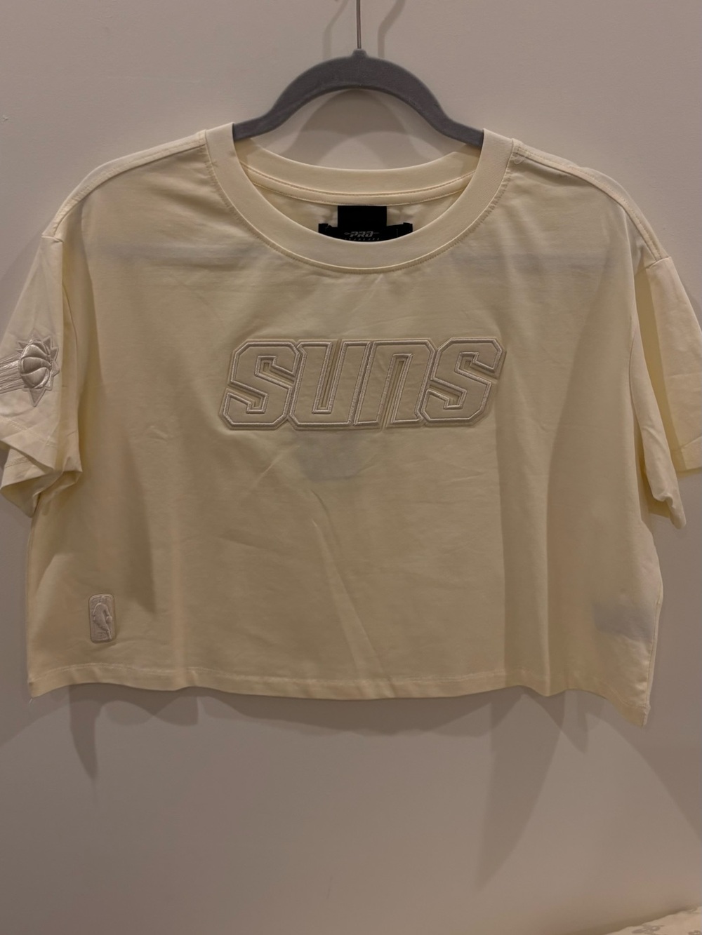 Suns Embroidered Cropped Tee - Cream